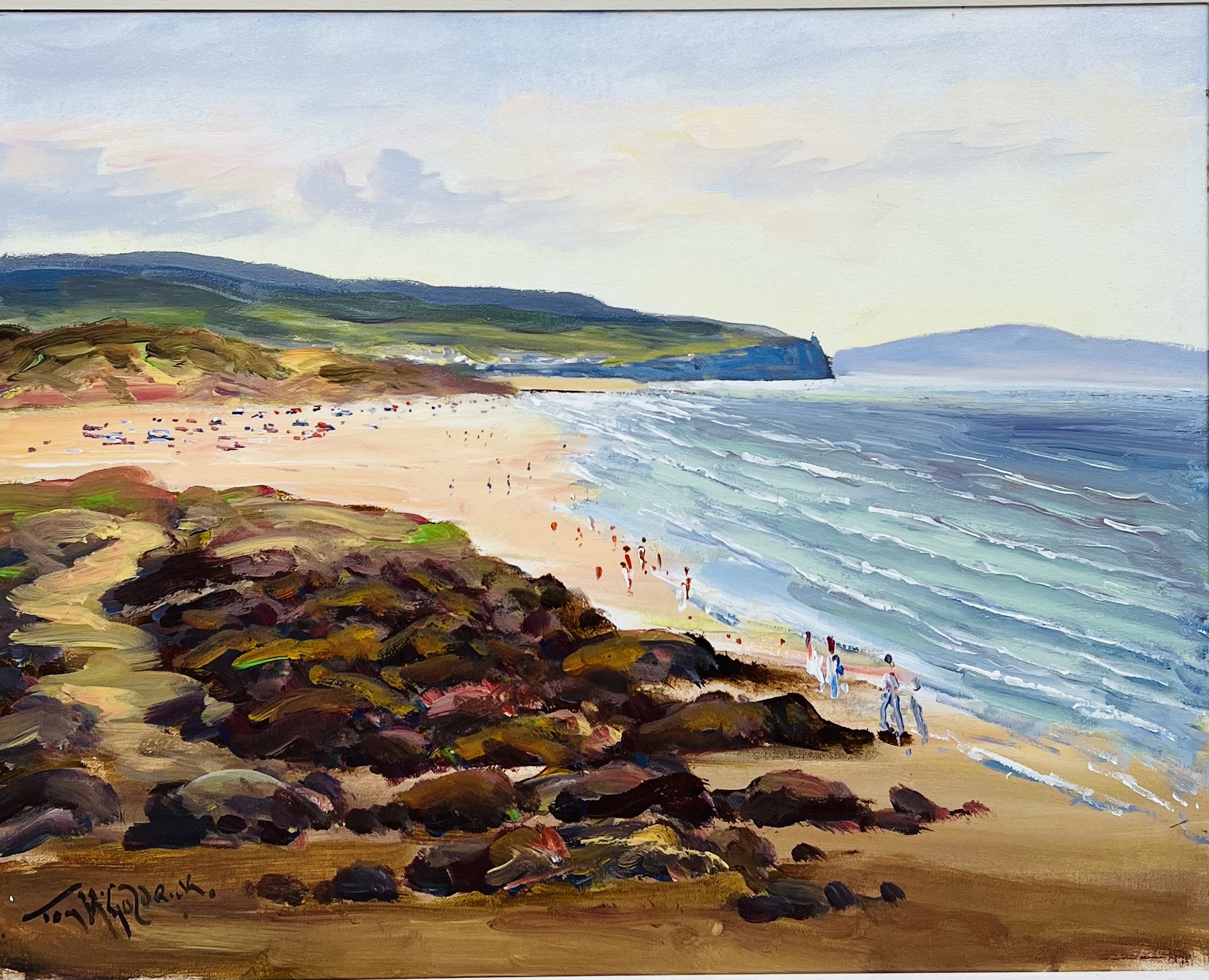 Portstewart Strand (oil on canvas) by Tom McGoldrick - Edenbane Art Kilrea